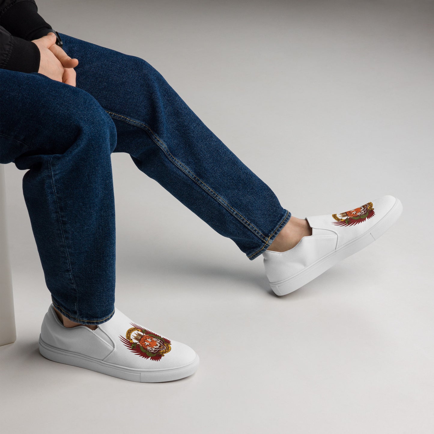 Snakes and tigers Men’s slip-on canvas shoes