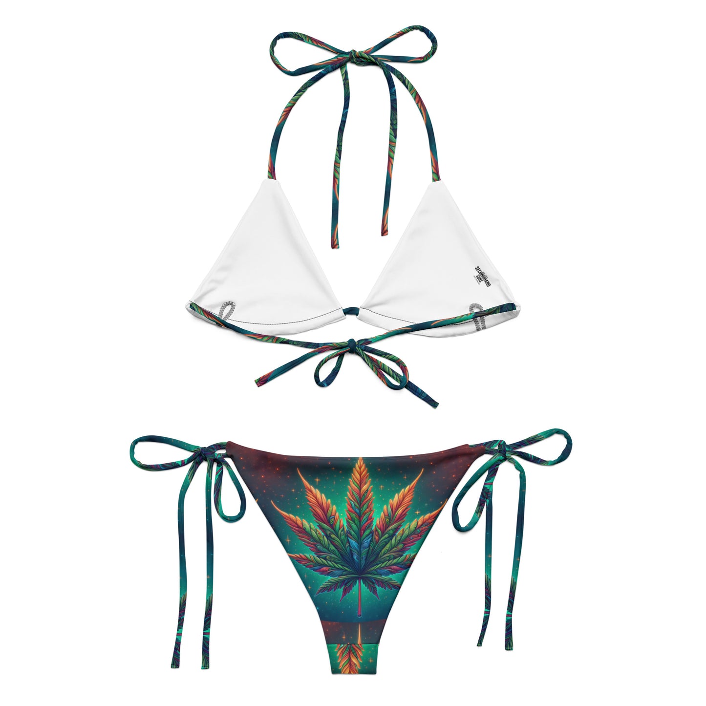 Psychedelic flower recycled string bikini