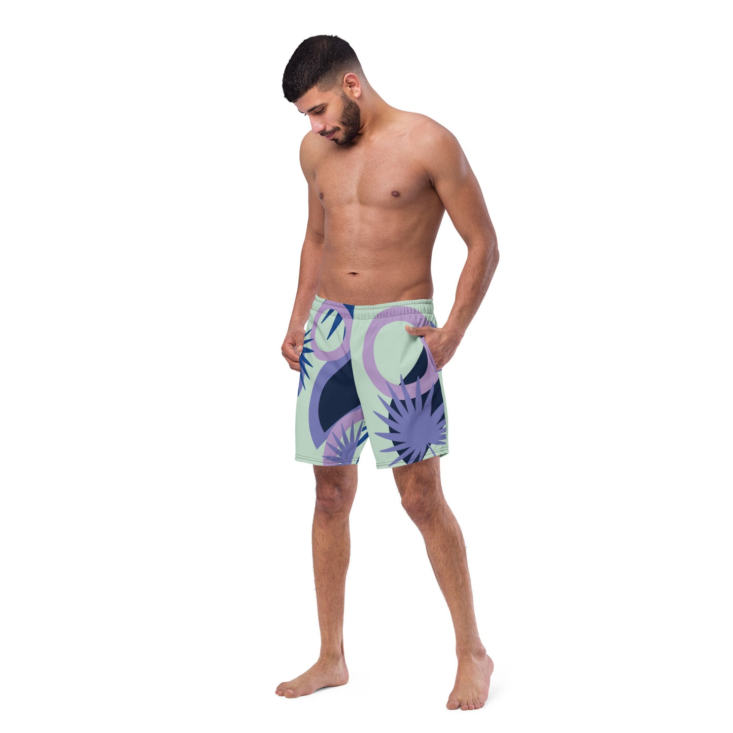 All-Over Print Recycled Swim Trunks