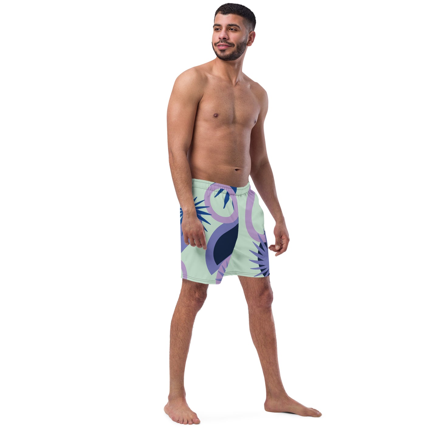 All-Over Print Recycled Swim Trunks