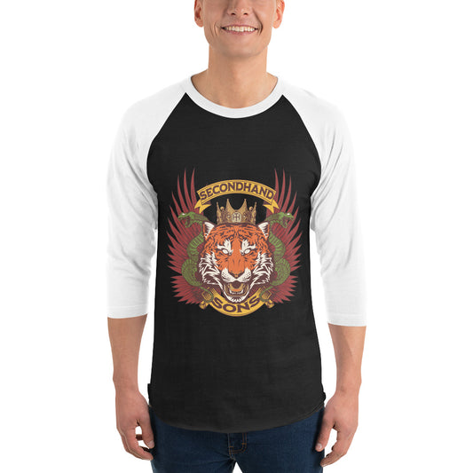 Snakes and tigers 3/4 sleeve raglan shirt