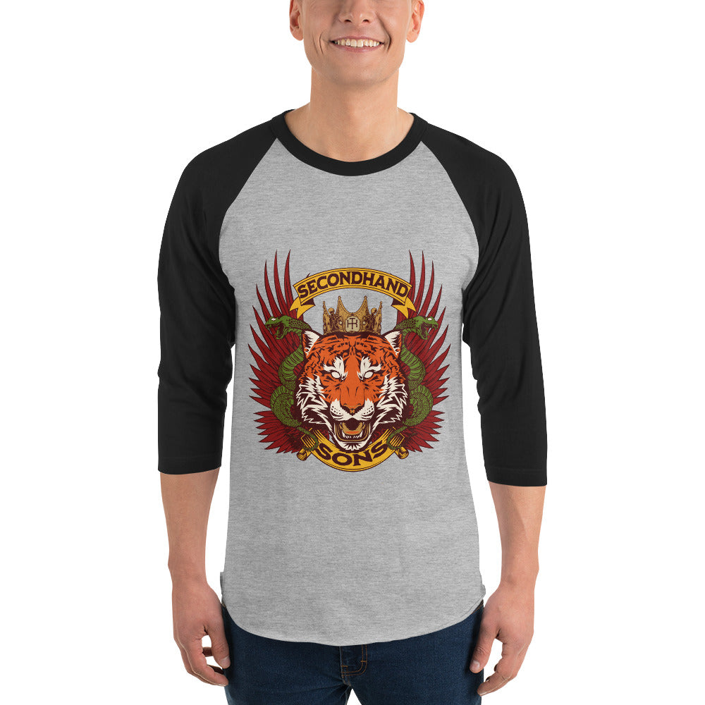 Snakes and tigers 3/4 sleeve raglan shirt