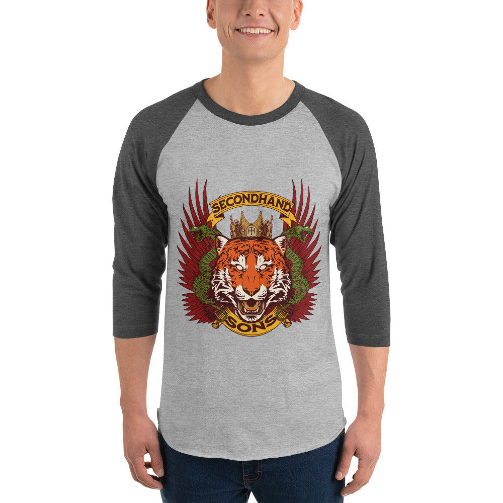 Snakes and tigers 3/4 sleeve raglan shirt