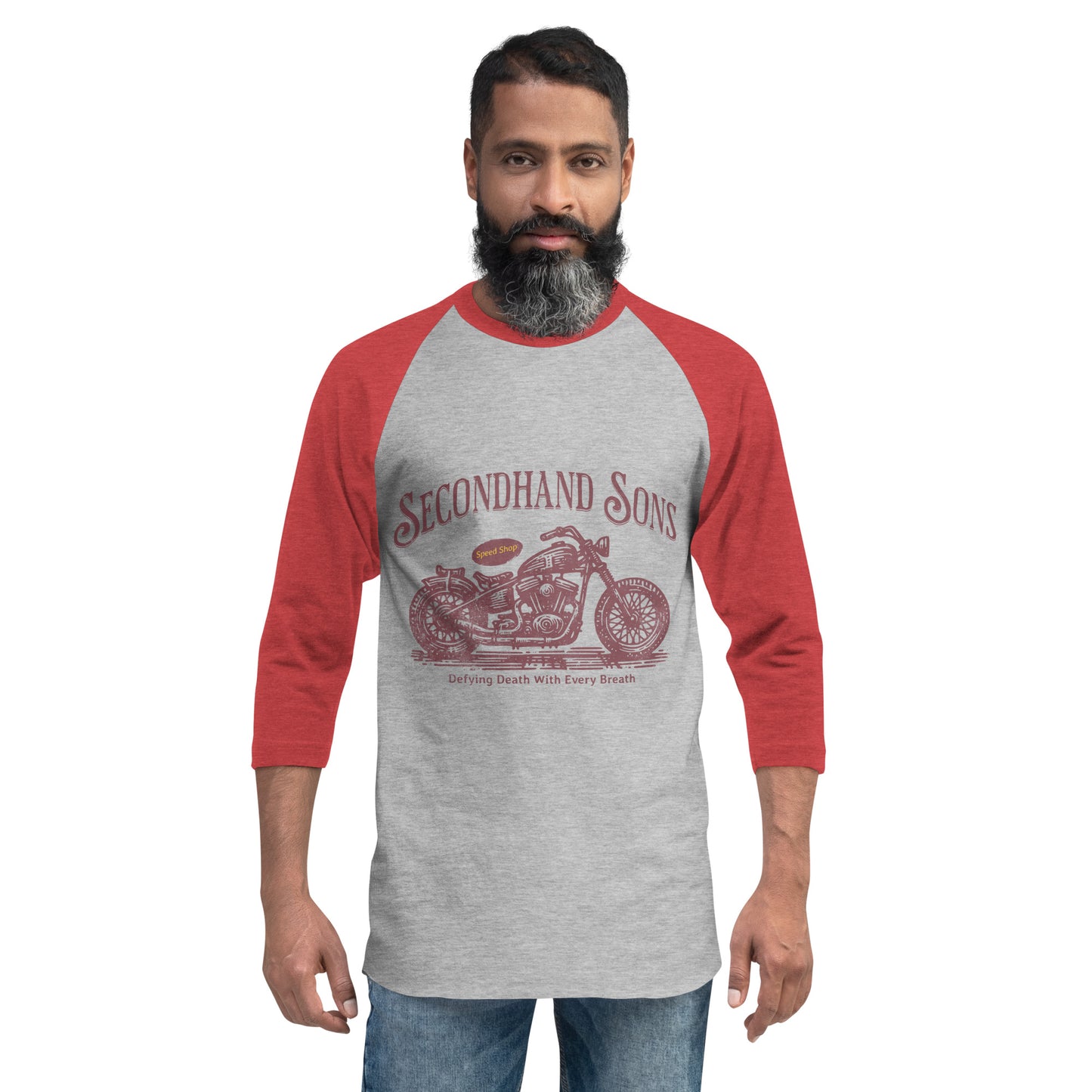 Speed shop 3/4 sleeve raglan shirt