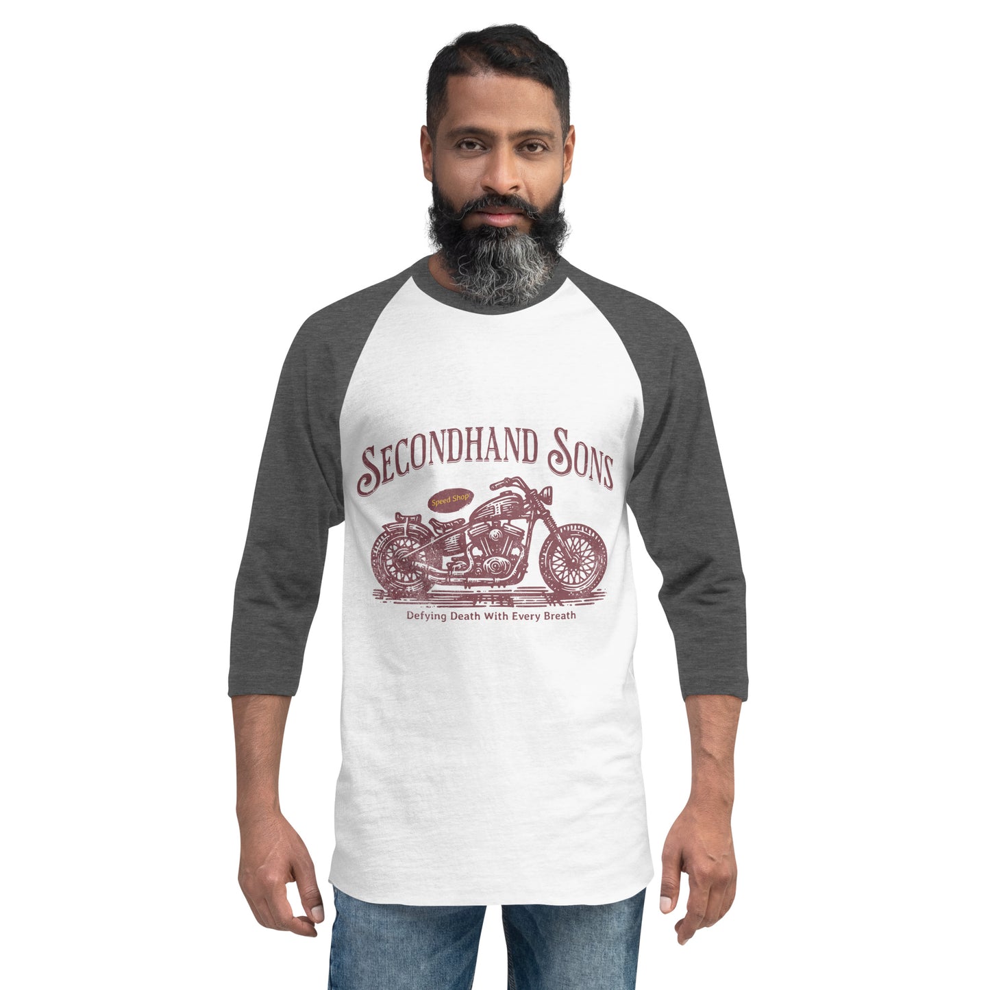 Speed shop 3/4 sleeve raglan shirt