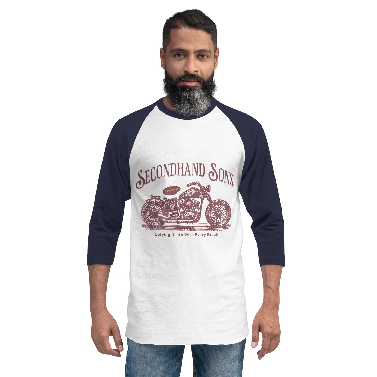 Speed shop 3/4 sleeve raglan shirt