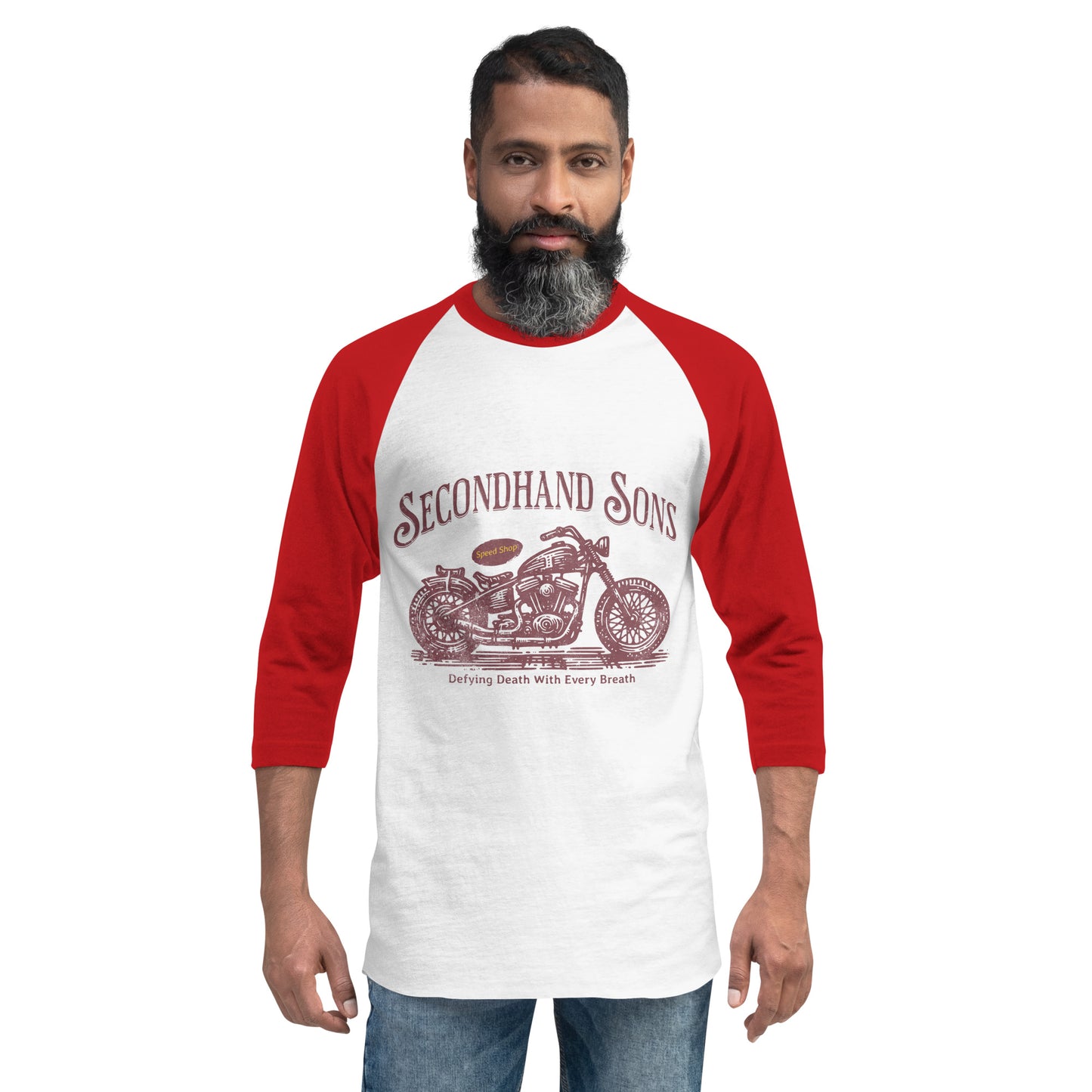 Speed shop 3/4 sleeve raglan shirt